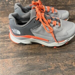 The North Face Kids Sneakers - Gray and Orange Trail hiking Shoes